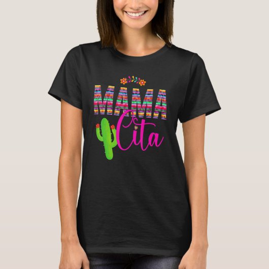 T-shirt Mamacita Cinco De Mayo 5 De Mayo Cactus Fiesta Mot (Devant)