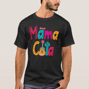 T-shirt Mamacita Mariachi Guitarrón Et Sugar Skull Cinco