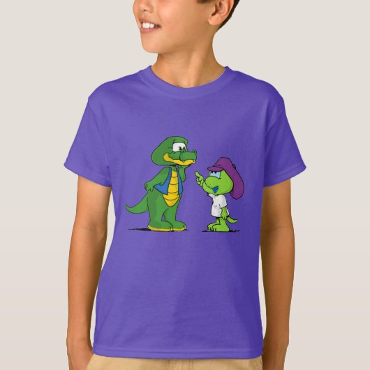 T-shirt MAMAMACANZ | Alligator vert & Chameleon (Devant)