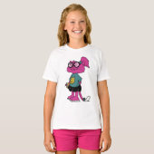 T-shirt MAMAMACANZ | Chat rose (Devant entier)