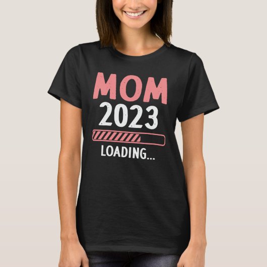 T-shirt Maman 2023 Chargement Funny Future Nouvelle Maman (Devant)