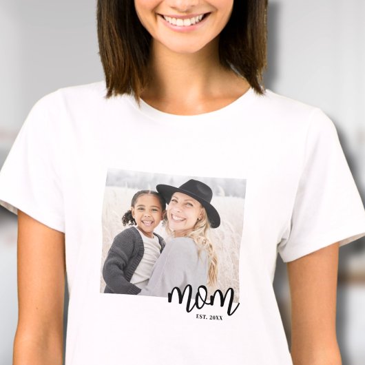 T-shirt Maman a établi le cadeau photo