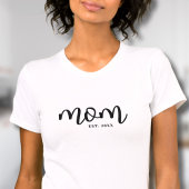 T-shirt Maman a établi un script noir Mère de la mère