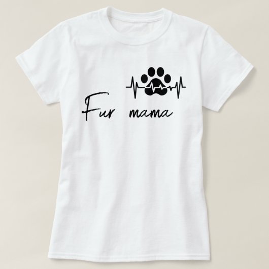 T-shirt Maman à fourrure (Design devant)