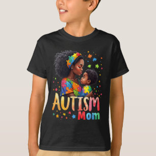 T-shirt Maman Afro Sensibilisation sur l'autisme Mama Auti