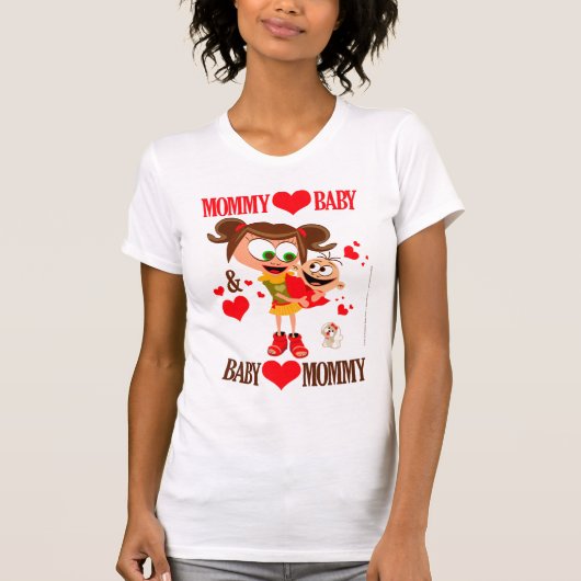 T-shirt Maman aime bébé - Blanc 03 (Devant)