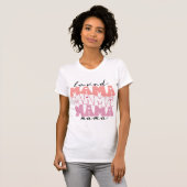 T-shirt Maman aimée Rétro avec les coeurs (Devant entier)