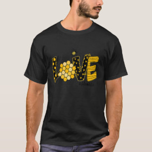 T-shirt Maman Amour Bee Heart Imprimer Maman Vie