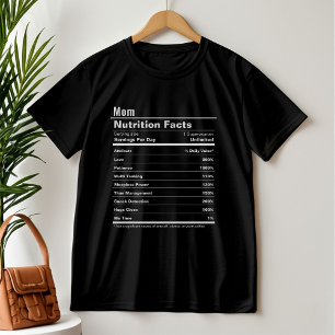 T-shirt Maman Amusante Fête des mères Valeur nutritive