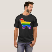T-shirt Maman anglaise de chienchien d'arc-en-ciel de (Devant entier)