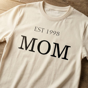 T-shirt Maman Année d'Établissement Identité de Maternité