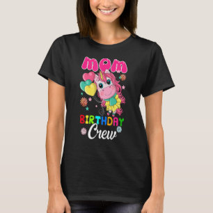 T-shirt Maman Anniversaire Crew mignonne Unicorn Fleurs Co