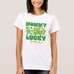 T-shirt Maman arc-en-ciel Lucky Un premier anniversaire