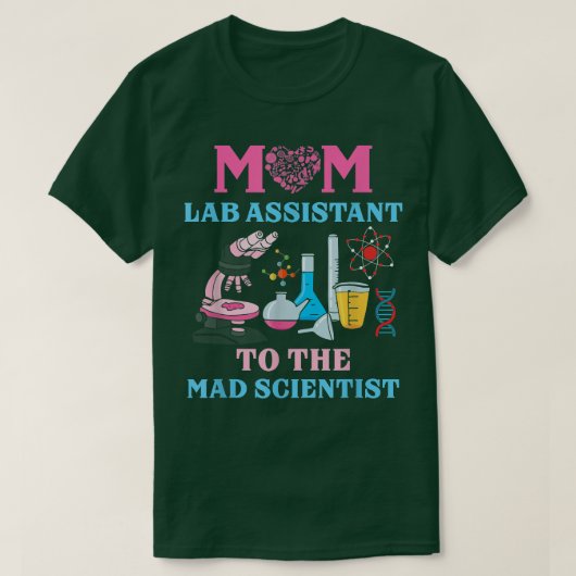 T-shirt Maman Assistant Laboratoire À La Fête Scientifique (Design devant)