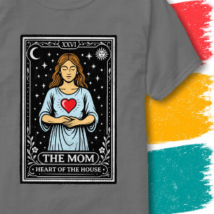 T-shirt Maman au cœur cosmique dans le style des cartes de