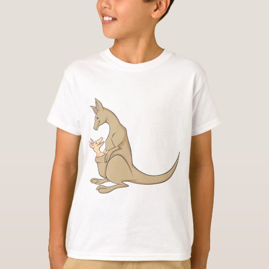 T-shirt Maman australienne Kangaroo et bébé Joey (Devant)