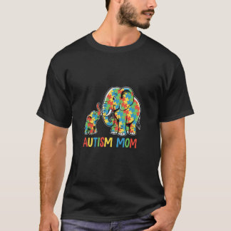 T-shirt Maman Autisme Eléphant Sensibilisation à l'Autisme