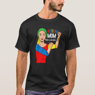 T-shirt Maman Autisme Ruban de la Puzzle de Sensibilisatio