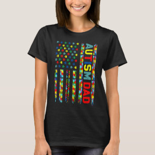 T-shirt Maman autiste Drapeau américain en détresse Journé