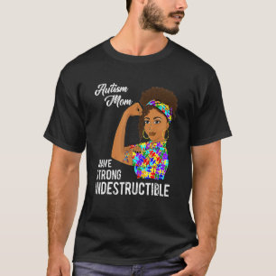 T-shirt Maman autiste indestructible Ruban de puzzle autis