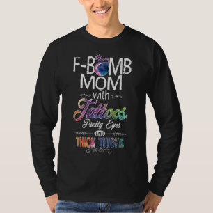 T-shirt Maman avec des tatouages Jolies yeux épais cuisses