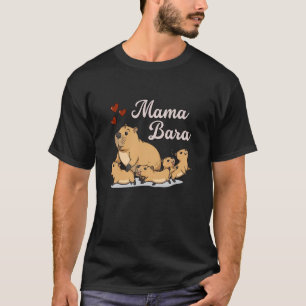 T-shirt Maman Bara Capybara Mignon Maman Animal Famille Am