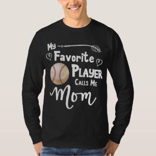 T-shirt Maman Baseball Softball Jeu Ventilateur Sport Favo