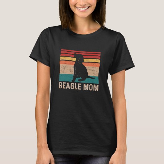 T-shirt Maman Beagle rétro (Devant)