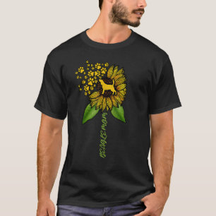 T-shirt Maman beagle Vintage Sunflower Love Paws I Love My