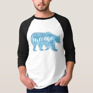 T-shirt Maman Bear Watercolor Raglan Tee unisexe