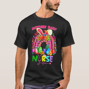 T-shirt Maman Bébé Maternité Arc-en-ciel de Pâques Mignon