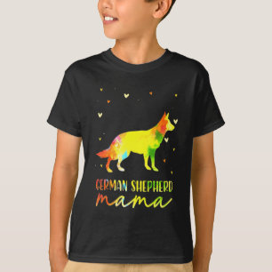 T-shirt Maman berger allemand coloré