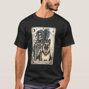 T-shirt Maman Berger Allemand Rétro Carte de Tarot Vibes S