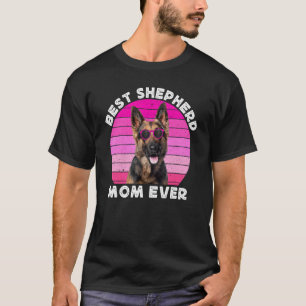 T-shirt Maman Berger Allemand Rose Pour Femmes Berger Alle