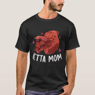 T-shirt Maman Betta Rouge Amateur de Poisson de Combat Sia