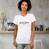T-shirt Maman blanche noire