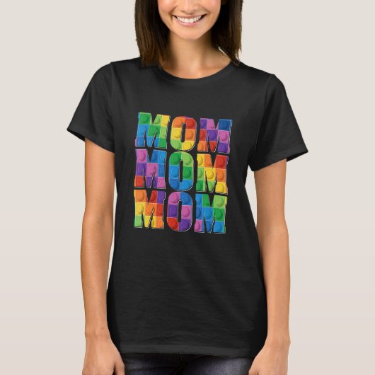 T-shirt Maman Brick Builder Blocs Maître Builder Mère (Devant)
