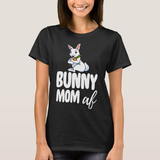 T-shirt Maman Bunny Femmes Fou Lapny Lady (Devant)
