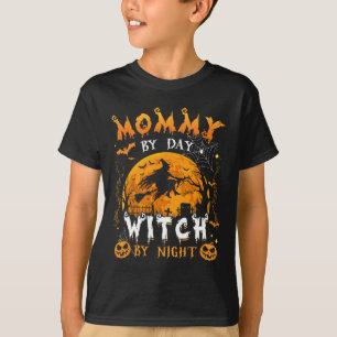 T-shirt Maman By Day Sorcière By Night Amusant Famille Hal