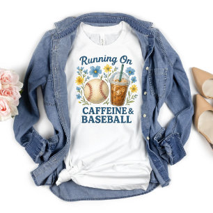 T-shirt Maman caféine et de baseball Sports Maman of Boys