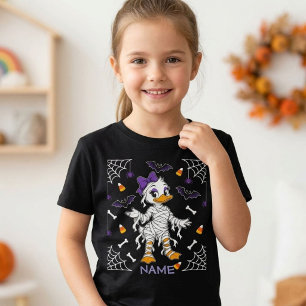 T-shirt Maman Canard Mignonne Enfants Halloween Nom Pers
