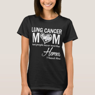 T-shirt Maman cancer du poumon j'ai élevé le mien