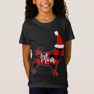 T-Shirt Maman Carlin Chien Noël Mama Pyjama Rouge Plaqué B