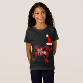 T-Shirt Maman Carlin Chien Noël Mama Pyjama Rouge Plaqué B (Devant entier)