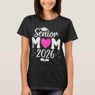 T-shirt Maman Casquette de remise des diplômes 2026 Cœur R