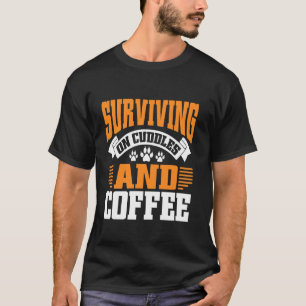 T-shirt Maman chat amoureuse de câlins et de café survivan