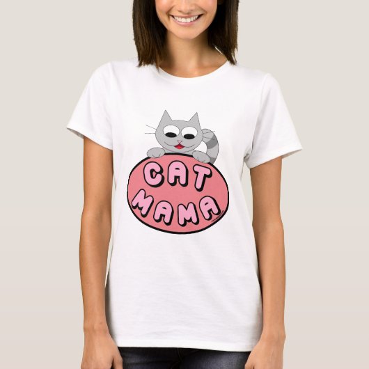 T-shirt MAMAN CHAT Amoureuse de Chat Mignon (Devant)