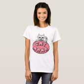 T-shirt MAMAN CHAT Amoureuse de Chat Mignon (Devant entier)