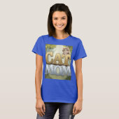 T-shirt maman chat bleu (Devant entier)