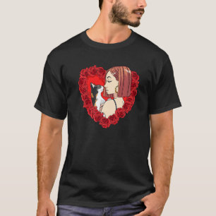 T-shirt Maman chat calicot Saint-Valentin Dame chat Cœur R